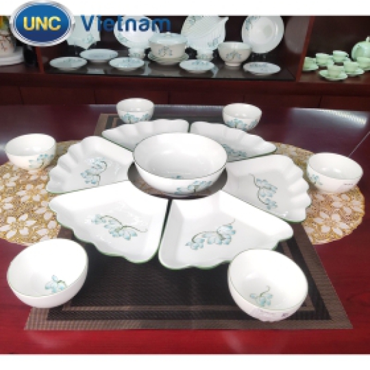 SET BÀN ĂN HOA MẶT TRỜI HOA SEN UNC