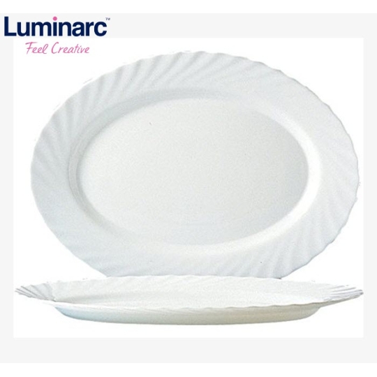 N3654 - Dĩa oval TT Luminarc 29cm Trianon trắng