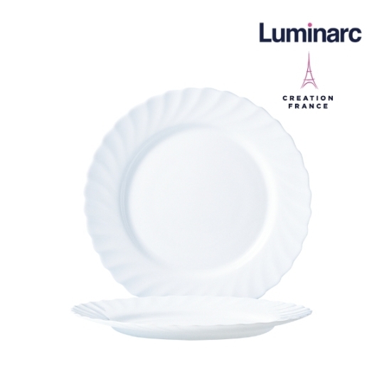 N3647 - Dĩa tròn cạn TT Luminarc 20cm Trianon trắng