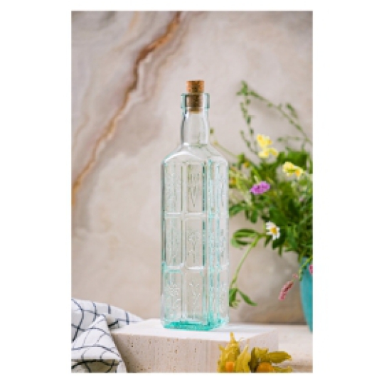 Chai thủy tinh vuông nút bần Fiori Oiler 50CL Country Home