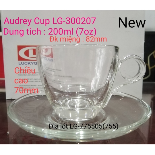 Tách trà LG 300207- Dĩa lót LG 755 - 200ml