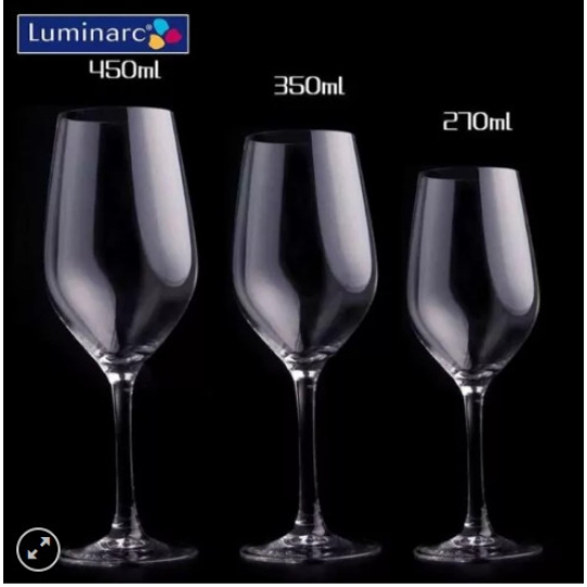 H2316 - Ly Rượu Vang Thuỷ Tinh Luminarc Mineral 270ml