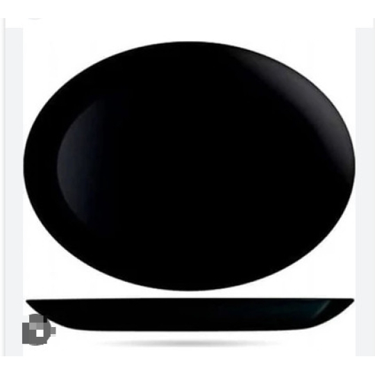 P0866 - Dĩa oval TT Luminarc Diwali đen 33cm