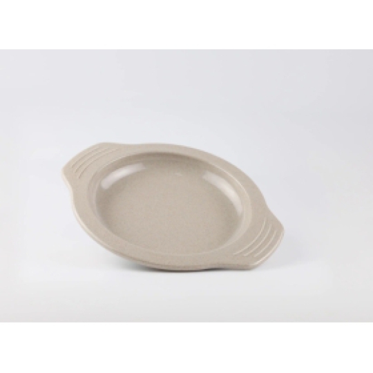 Dĩa bò bít tết PV135 light brown bóng