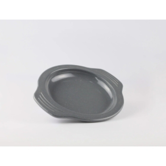 Dĩa bò bít tết PV135 dark grey bóng